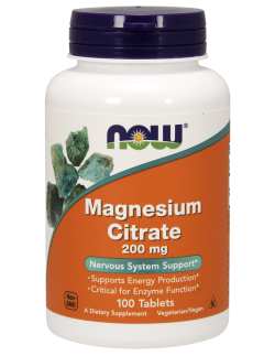 NOW Magnesium Citrate 200mg 100 Tabs
