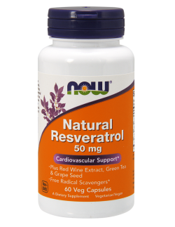 NOW Natural Resveratrol 50mg 60 Veg.Caps