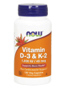 NOW Vitamin D-3 & K-2 1000 IU / 45mcg 120 Vcaps