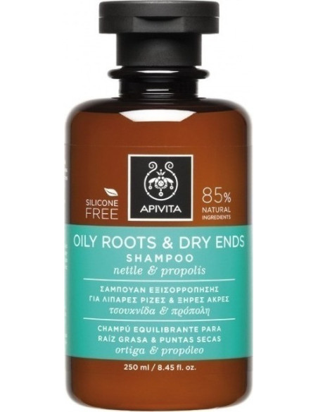 APIVITA Oily Roots & Dry Ends Shampoo with Nettle & Propolis 250ml