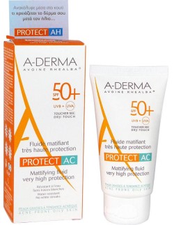 A-DERMA PROTECT AC Fluide Matifiant Tres Haute Protection SPF50+ 40ml