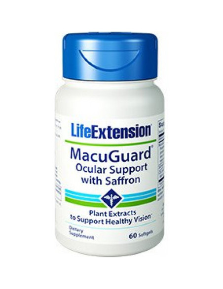 LIFE EXTENSION MacuGuard Ocular Support with Saffron 60 Softgels