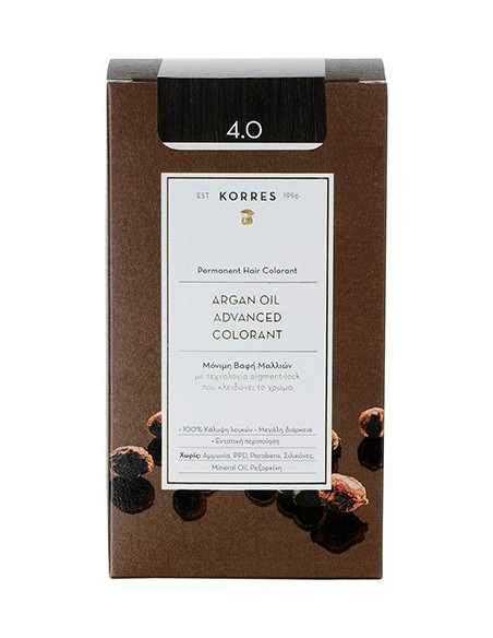 KORRES Argan Oil Advanced Colorant 4.0 Καστανό, 50ml