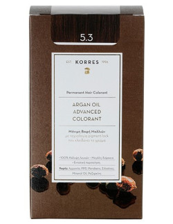 KORRES Argan Oil Advanced Colorant 5.3 Καστανό Ανοικτό Μελί, 50ml