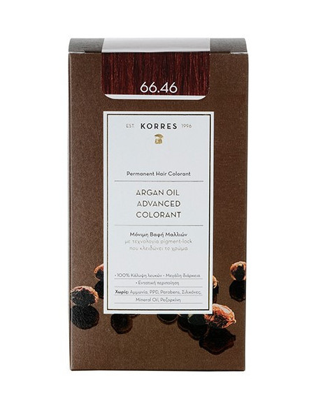 KORRES Argan Oil Advanced Colorant 66.46 Έντονο Κόκκινο Βουργουνδίας, 50ml