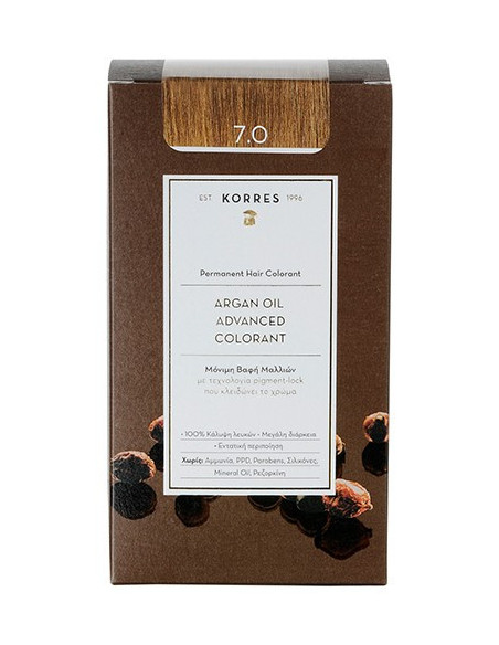 KORRES Argan Oil Advanced Colorant 7.0 Ξανθό, 50ml