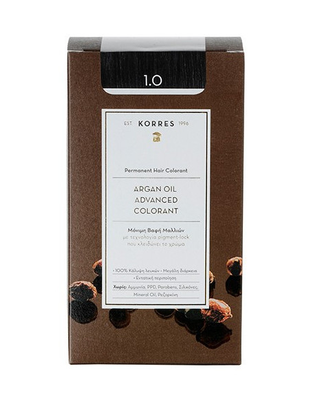 KORRES Argan Oil Advanced Colorant 1.0 Μαύρο, 50ml