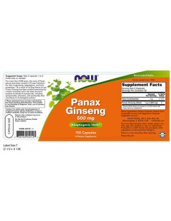 NOW Panax Ginseng 500 mg 100 Caps