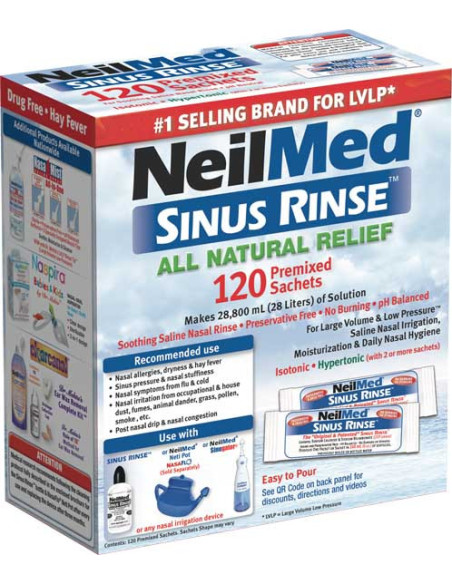 NeilMed Sinus Rinse 120 Regular Premixed Packets