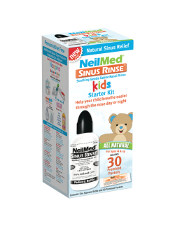 NeilMed Sinus Rinse Kids Starter Kit, 1 Squeeze Bottle with 30 Premixed Packets