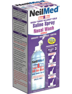 NeilMed Nasa Mist Saline Spray All In One Nasal Wash 177ml