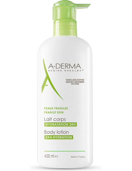 A-DERMA Lait Corps Hydratant 400ml PROMO -20%