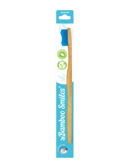 Bamboo Smiles Toothbrush Adults Soft Blue 1τεμάχιο