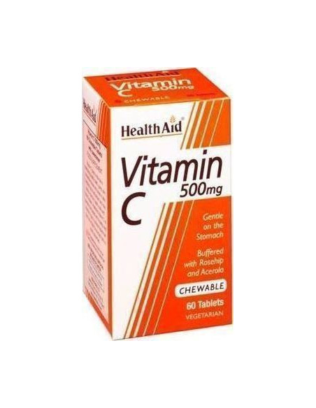 HEALTH AID Vitamin C Orange 500mg 60tabs Chewable