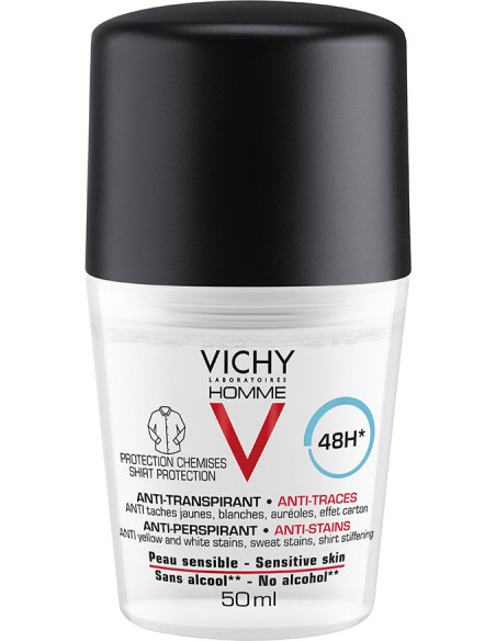 VICHY Homme 48h 'No Trace' Deodorant Roll-on 50ml