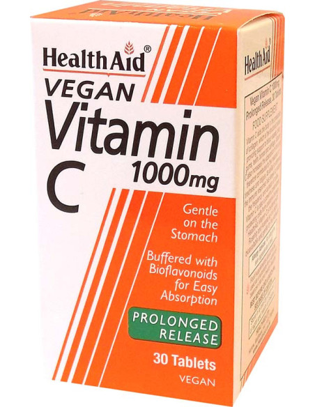 HEALTH AID Vitamin C 1000mg 30 Vegan Tabs