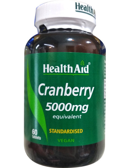 HEALTH AID Cranberry 500mg 60 Veg tabs