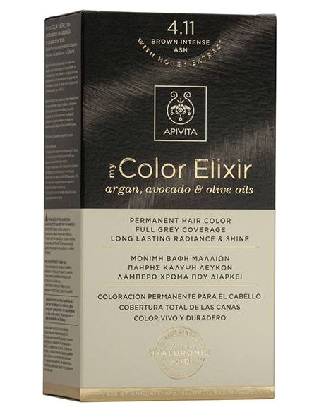 APIVITA my Color Elixir 4.11 Brown Intense Ash - Καστανό Έντονο Σαντρέ