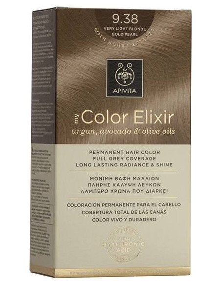 APIVITA my Color Elixir 9.38 Very Light Blonde Gold Pearl - Ξανθό Πολύ Ανοιχτό Μελί Περλέ