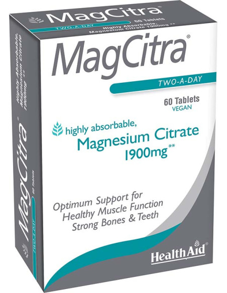 HEALTH AID MagCitra 1900mg, 60 Vegan Tabs