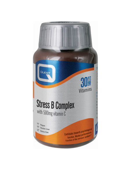 QUEST Stress B Complex with 500mg Vitamin C 30 Tabs