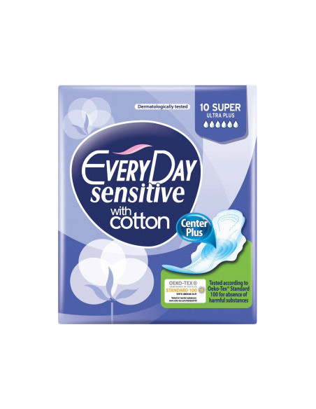 EVERY DAY Sensitive with Cotton Super Ultra Plus 10 τμχ