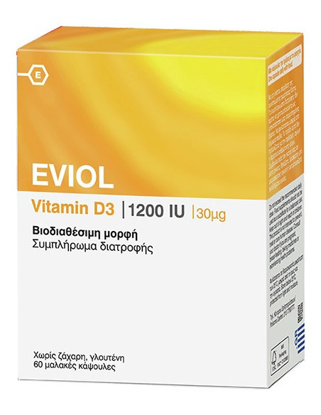 EVIOL Vitamin D3 1200iu 30mcg, 60 SoftCaps