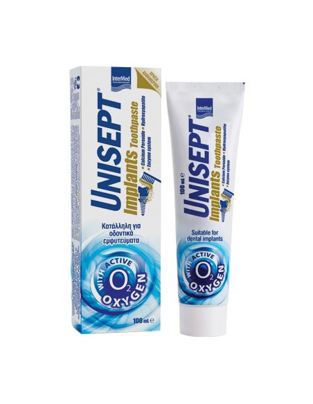 UNISEPT Implants Toothpaste with Active Oxygen for Daily Use 100ml