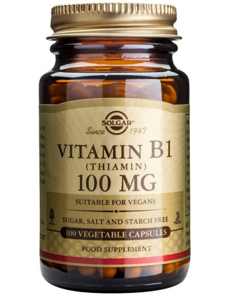 SOLGAR Vitamin B-1 100mg Veg.Caps 100s