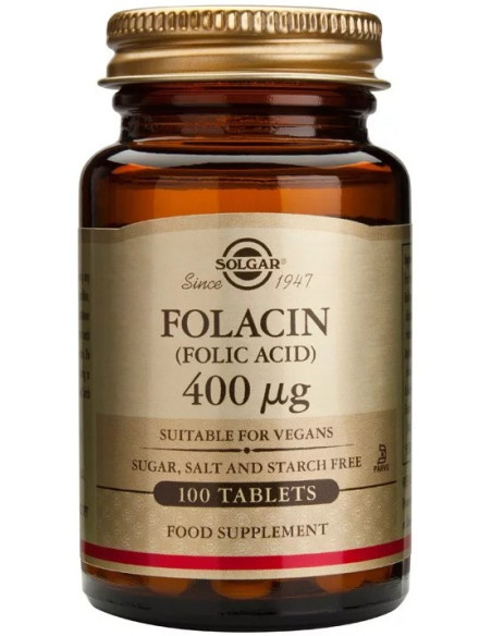 SOLGAR Folic Acid 400μg tabs 100s