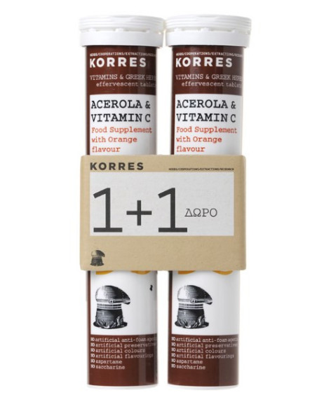 Korres Set Acerola & Vitamin C 1+1 18 effervescent tabs