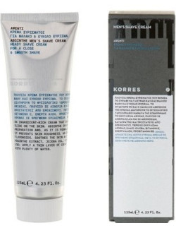 KORRES Men's Shave Cream Κρέμα Ξυρίσματος με Εκχύλισμα από Αψέντι, 125ml