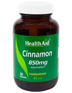 HEALTH AID Cinnamon 850mg, 30 vegan caps