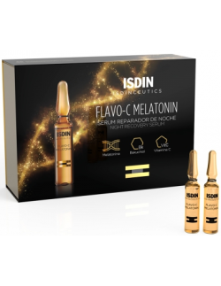 ISDIN Flavo-C Melatonin Night Recovery Serum, 30 ampoules x 2ml