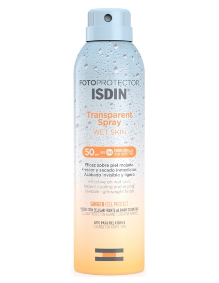 ISDIN Fotoprotector Transparent Spray Wet Skin 50SPF, 250ml