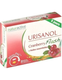 NATURACTIVE Urisanol Flash Cranberry 10 caps & 10 gelules, 36mg