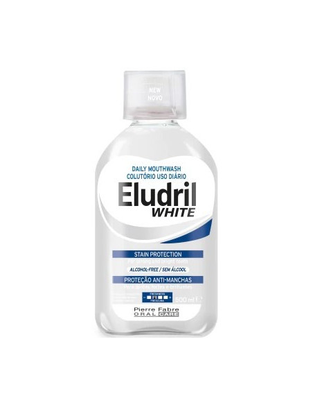 Eludril White Alcohol-Free Mouthwash 500ml