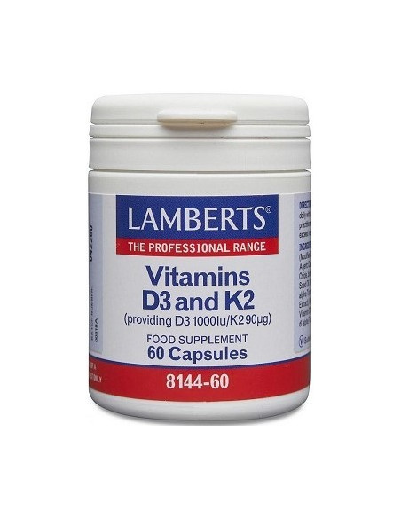 Lamberts Vitamins D3 1000iu & K2 90ug 60 caps