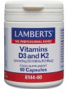 Lamberts Vitamins D3 1000iu & K2 90ug 60 caps