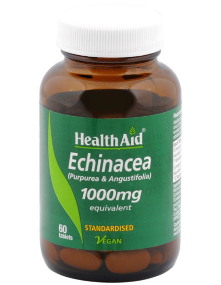 Health Aid Echinacea 1000mg, 60 Vegan tabs