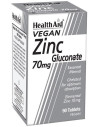 Health Aid Zinc Gluconate 70mg, 90 Tabs