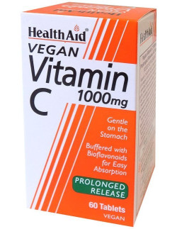 Health Aid Vitamin C 1000mg Prolonged Release with Bioflavonoids, 60 Vegan Tabs