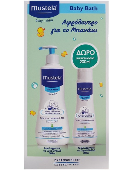 MUSTELA Gentle Cleansing Gel 500ml & ΔΩΡΟ 200ml