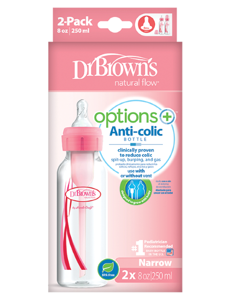 Dr. Brown's Options+ Anti-Colic Bottle 2 x 250ml για Κορίτσι