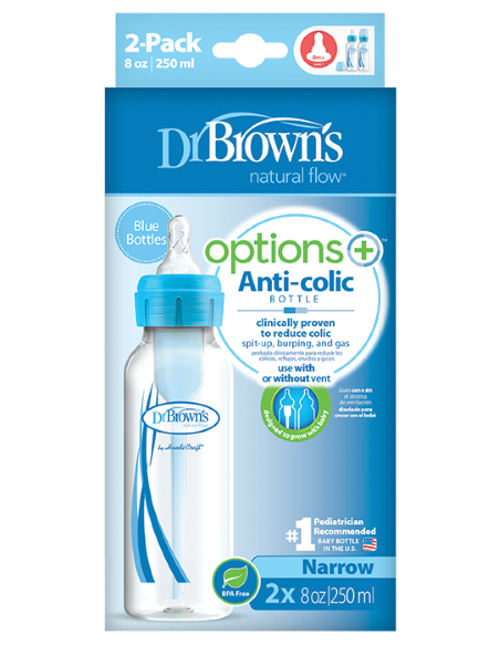 Dr. Brown's Options+ Anti-Colic Bottle 2 x 250ml για Αγόρι