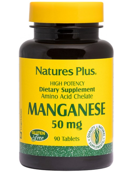 NATURES PLUS Manganese 50mg, 90 tabs
