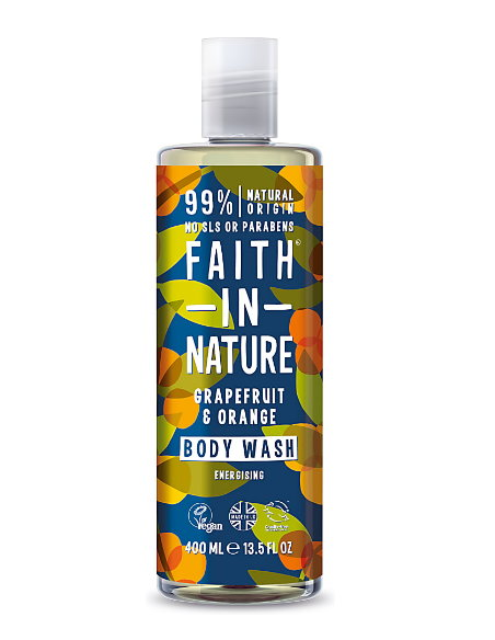 FAITH IN NATURE Body Wash Grape Fruit & Oreange 400ml