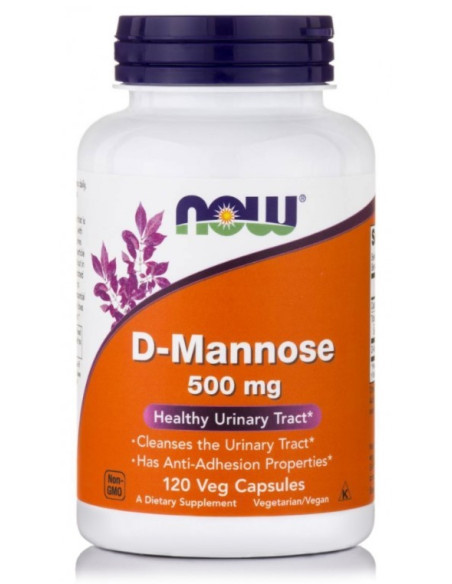 NOW D-Mannose 500mg 120 Veg Caps