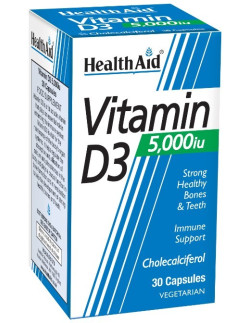 HEALTH AID Vitamin D3 5000iu, 30 caps