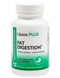 Dynamic Enzymes Lipase Plus for Fat Digestion Support, 90 Vegan Caps